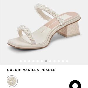 Dolce Vita River Pearl Heels Vanilla Pearls - Size 8